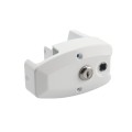 Nationwide OrnaMag Reversible, Adjustable, Lockable Keyed-Alike Magnetic Gate Latch for Metal Single and Double Gates with Self-Drilling Screw (White)