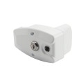 Nationwide OrnaMag Reversible, Adjustable, Lockable Keyed-Alike Magnetic Gate Latch for Metal Single and Double Gates with Self-Drilling Screw (White)