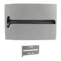 Lockey PS42SL7 Panic Shield Value Kit (Silver) - Shield, Black Panic Bar, Strike Bracket