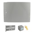 Lockey PS50S Panic Shield Safety Kit (Silver) - Shield, Strike Bracket, Key Box, Key Cylinder