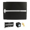 Lockey PS51B Panic Shield Safety Kit (Black) - Shield, Panic Bar, Strike Bracket, Key Box, Key Cylinder