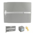 Lockey PS51S Panic Shield Safety Kit (Silver) - Shield, Panic Bar, Strike Bracket, Key Box, Key Cylinder