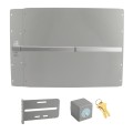 Lockey PS51SL Panic Shield Safety Kit (Silver) - Shield, Panic Bar, Strike Bracket, Key Box, Key Cylinder