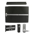 Lockey PS61BL Panic Shield Security Kit (Black) - Shield, Panic Bar, Strike Bracket, Gate Box, Panic Trim, Max Guard