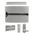 Lockey PS62SL Panic Shield Security Kit (Silver) - Shield, Panic Bar, Strike Bracket, Gate Box, Panic Trim, Max Guard