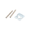 Lockey PS53SLW7 Panic Shield Safety Kit (Silver) - Shield, Black Panic Bar, Strike Bracket, Key Box, Key Cylinder