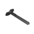 Nationwide 12" Pair Rustic Powder-Coated Strap Hinge Pair with 1/2" Pin (Black) - RUSH112-BK