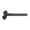Nationwide 12" Pair Rustic Powder-Coated Strap Hinge Pair with 1/2" Pin (Black) - RUSH112-BK