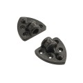 Nationwide 12" Pair Rustic Powder-Coated Strap Hinge Pair with 1/2" Pin (Black) - RUSH112-BK