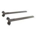 Nationwide 24" Pair of Rustic Powder Coated Strap Hinge Pair with 5/8" Pin - (Black) - RUSH224-BK