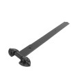 Nationwide 24" Pair of Rustic Powder Coated Strap Hinge Pair with 5/8" Pin - (Black) - RUSH224-BK