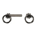 Nationwide 5" Twisted Ring Gate Latch (Black) - RUSL1-BK