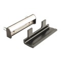 Locinox Adjustable Stainless Steel Keep for 1-1/2" Square Profiles (RAL 9005 Jet Black) - SAKLQF2-9005 (Default)