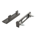 Locinox Adjustable Stainless Steel Keep for 1-1/2" Square Profiles (RAL 9005 Jet Black) - SAKLQF2-9005 (Default)