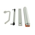 Locinox Verticlose-2 90° or 180° Hydraulic Gate Closer for Wall-Mounted Hinges (330lbs Capacity, Silver) - VERTICLOSE-2-WALL-SILV