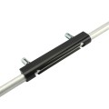 Locinox Surface Mounted Drop Bolt with Aluminum Bolt (RAL9005 Black) Quick-Fix - VSA-K-QF1BL-9005