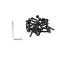 Nationwide Self-Closing Narrow to Narrow "U-Notch" Adjustable Hinge Pair with Stainless Steel Self Drilling Screws (Black) - WI-6000-MA-SS