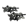 Nationwide Self-Closing Narrow to Narrow "U-Notch" Adjustable Hinge Pair with Stainless Steel Self Drilling Screws (Black) - WI-6000-MA-SS