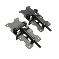 Nationwide Self-Closing Narrow to Narrow "U-Notch" Adjustable Hinge Pair with Stainless Steel Self Drilling Screws (Black) - WI-6000-MA-SS