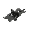 Nationwide Self-Closing Narrow to Narrow "U-Notch" Adjustable Hinge Pair with Stainless Steel Self Drilling Screws (Black) - WI-6000-MA-SS