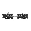 Nationwide Standard-to-Narrow U-Notch Horizontally Adjustable Self-Closing Hinge with Stainless Steel Self-Drilling Screws (Black) - WI-6010-MA-SS