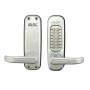 Lockey 1150 Heavy-Duty Keyless Lever Lock Single Combination Deadlocking Spring Latch - Satin Chrome Marine Grade