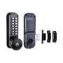 Lockey 2200KO Surface Mount Keyless Single Combination Deadbolt with Keyed different Key Override - Jet Black Marine Grade
