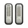 Lockey 2210KO Keyless Surface Mount Double Combination Deadbolt Lock with Key Override - Satin Chrome Marine Grade