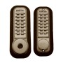 Lockey 2210KO Keyless Surface Mount Double Combination Deadbolt Lock with Keyed different Key Override - Antique Brass