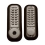 Lockey 2210KO Keyless Surface Mount Double Combination Deadbolt Lock with Keyed Different Key Override - Satin Nickel