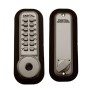 Lockey 2210KO Keyless Surface Mount Single Combination Deadbolt Lock with Keyed different Key Override - Satin Nickel