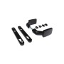 Locinox Aluminum Anodized Handle Pair with Free Exit and Blocking (RAL9005 Black) - 3006FIX-9005