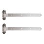 Locinox Hot-Dip Galvanized 180&deg; Strap Hinge for Wood Gates (17 3/4") - 3DW-450-HDG-ALUM