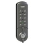 Lockey EC784 Slim Flush Mount Digital Cabinet Lock with Keypad - Black (Vertical)