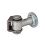 Locinox Vandal-Proof One-Way 90&deg; Hinge with Adjustable Welding Nut and M16 150mm Eyebolt - G90LR-Z-M16-150-50