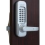 Lockey 115P Mechanical Keyless Lever Lock Panic Trim (Compatible With Multiple Panic Bars) (Satin Chrome Marine Grade) - 115P-SCMG