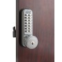 Lockey 2500KO Keyless Narrow Stile Hook Bolt Lock with Keyed Alike Key Override - Jet Black Marine Grade