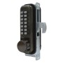 Lockey 2950 Mechanical Keyless Hook Bolt Lock for Sliding Doors and Gates - Antique Brass