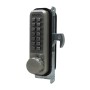 Lockey 2950 Keyless Mechanical Single Combination Hook Bolt Lock for Sliding Doors and Gates - Satin Nickel