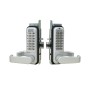 Lockey 2985DC Mechanical Keyless Narrow Stile Double Combination Lever, Lock (Marine Grade) - 2985-MG-DC