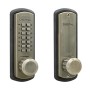 Lockey 3830 Mechanical Keyless Knob Deadbolt Lock with Adjustable Latch - Satin Nickel