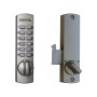 Lockey C150 Keyless Mechanical Hook Bolt for Cabinets and Lockers - Satin Nickel