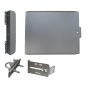 Lockey ED40S Edge Panic Shield Value Kit (Silver) - Shield, Strike Bracket, Latch Protector, Jamb Stop