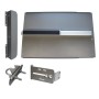 Lockey ED44S Edge Panic Shield Value Kit (Silver) - Shield, Panic Bar, Strike Bracket, Latch Protector, Jamb Stop