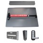 Lockey PS63S Panic Shield Security Kit (Silver) - Shield, Panic Bar, Strike Bracket, Gate Box, Panic Trim, Max Guard