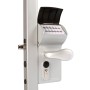 Locinox VALENTINO Surface-Mount Battery-Powered Free-Exit Code Lock for 4" to 4-3/4" Square Profiles with Aluminum Handles (Silver, Keyed to Differ) - LOKQ100Y2LVCACR-SILV