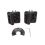 Nationwide Cornerstone Round Post Fully Adjustable Self-Closing Hinge for 2" Gate Posts & Frames with Stainless Steel Self-Drilling Screws (Black) - CH200F-SD-BK 