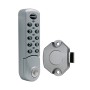 Lockey EC780 Standard Digital Cabinet Lock with Keypad Access - Silver (Vertical (With Slam Latch))