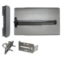 Lockey ED42B Edge Panic Shield Value Kit (Black) - Shield, Panic Bar, Strike Bracket, Latch Protector, Jamb Stop
