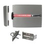 Lockey ED43S Edge Panic Shield Value Kit (Silver) - Shield, Panic Bar, Strike Bracket, Latch Protector, Jamb Stop